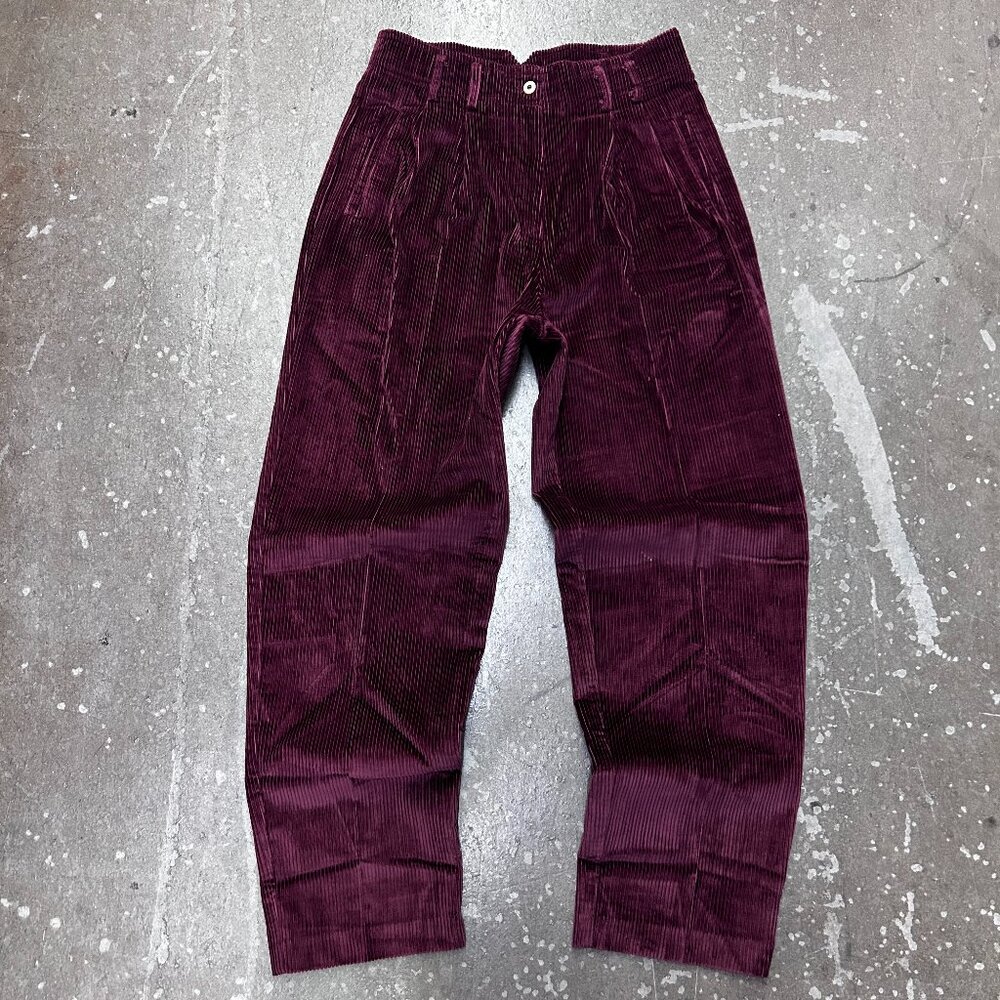 Vintage Guess Country Club Corduroy Pants Made in USA Size 10 Burgundy
